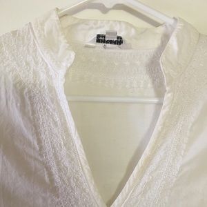 White embroidered shirt